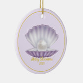 Christmas Seashell Pearl Keramik Ornament (Rechts)