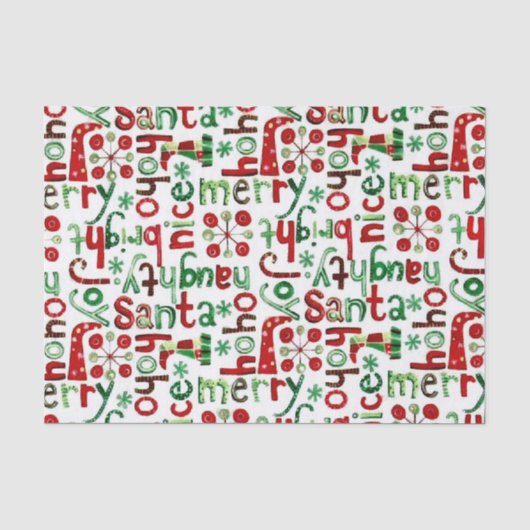 "Christmas" Seidenpapier (Vorderseite)