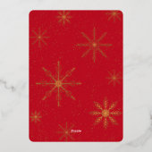 Christmas Shadowbox Gold Foil Einladung (Rückseite)