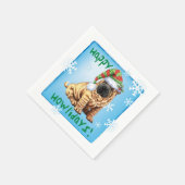 Christmas Shar-Pei Serviette (Ecke)