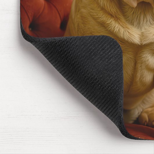 Christmas Shar-Pei Wearing Santa Hat Mousepad (Ecke)