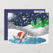 Christmas Shark Feiertagspostkarte (Vorne/Hinten)