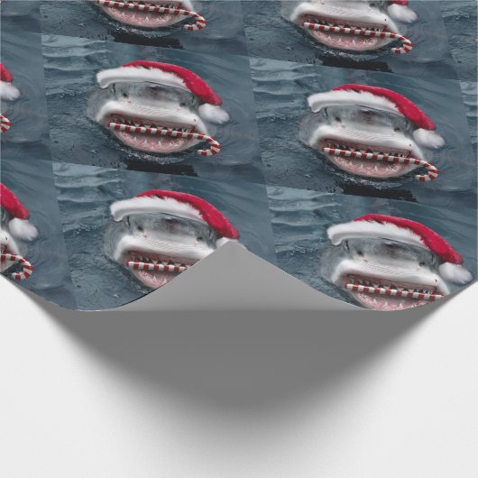 Christmas Shark Geschenkpapier (Ecke)