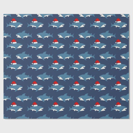 Christmas Shark Geschenkpapier (Flach)
