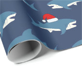 Christmas Shark Geschenkpapier (Rolleneckpunkt)
