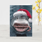 Christmas Shark Karte (Gelbe Blume)