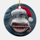 Christmas Shark Keramik Ornament (Hinten)