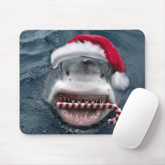 Christmas Shark Mousepad (Mit Mouse)