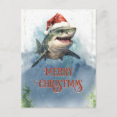 Christmas Shark Postkarte (Vorderseite)