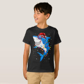 Christmas Shark Shirt Xmas Funny Santa Shark (Vorne ganz)