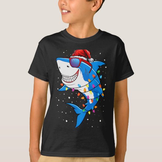 Christmas Shark Shirt Xmas Funny Santa Shark (Vorderseite)