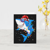 Christmas Shark Shirt Xmas Funny Santa Shark Karte (Gelbe Blume)