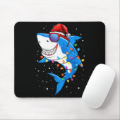 Christmas Shark Shirt Xmas Funny Santa Shark Mousepad (Mit Mouse)