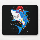 Christmas Shark Shirt Xmas Funny Santa Shark  Mousepad (Vorne)