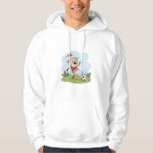Christmas Sheep playing soccer Hoodie (Vorderseite)