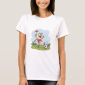 Christmas Sheep playing soccer T-Shirt (Vorderseite)