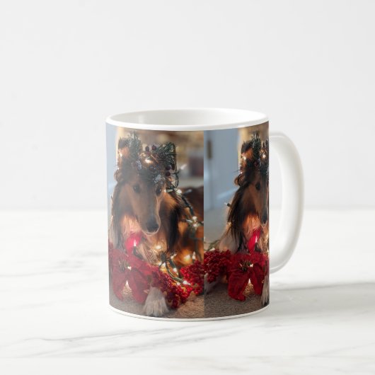 Christmas Sheltie mug Kaffeetasse (VorderseiteRechts)