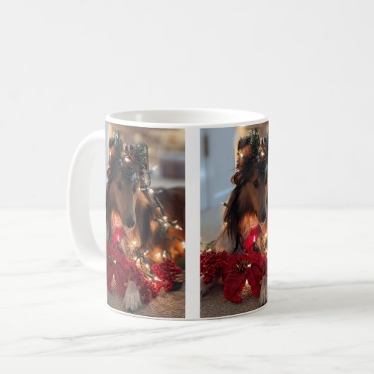 Christmas Sheltie mug Kaffeetasse (Vorderseite Links)