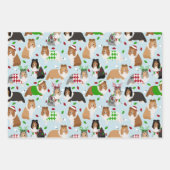 Christmas Sheltie Shetland Sheepdog Geschenkpapier Set (Vorderseite 3)