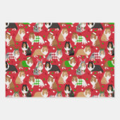 Christmas Sheltie Shetland Sheepdog Geschenkpapier Set (Vorderseite)