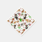 Christmas Sheltie Shetland Sheepdog Napkins Serviette (Ecke)