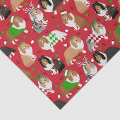 Christmas Sheltie Shetland Sheepdog Seidenpapier (Ausschnitt)