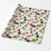 Christmas Sheltie Shetland Sheepdog Wrapping Paper Geschenkpapier (Ungerollt)