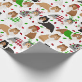 Christmas Sheltie Shetland Sheepdog Wrapping Paper Geschenkpapier (Ecke)