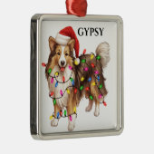 CHRISTMAS SHETLAND SHEEPDOG MIT LICHT ORNAMENT AUS METALL (Rechts)