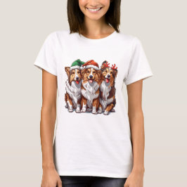Christmas Shetland Sheepdogs T-Shirt