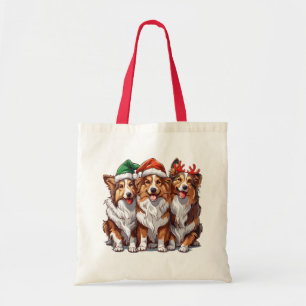 Christmas Shetland Sheepdogs Tragetasche