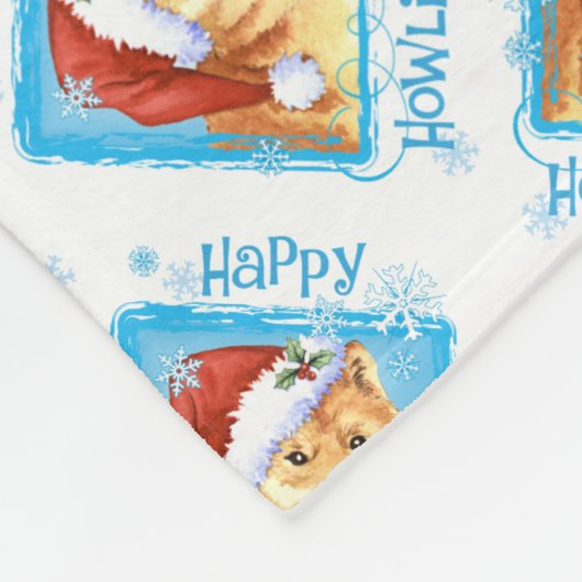 Christmas Shiba Inu Fleecedecke (Ecke)