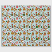 Christmas Shiba Inu Geschenkpapier (Flach)