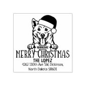 Christmas Shiba Inu Hunde Rücksendeadresse Gummistempel (Prägung)