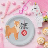 Christmas Shiba Inu Pappteller (Party)
