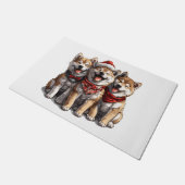 Christmas Shiba Inu Santa Dogs Fußmatte (Schrägansicht)