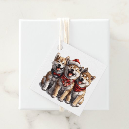 Christmas Shiba Inu Santa Dogs Geschenkanhänger (Beispiel)