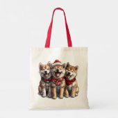 Christmas Shiba Inu Santa Dogs Tragetasche (Rückseite)