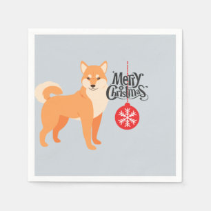Christmas Shiba Inu Serviette