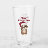 Christmas Shih Tzu Dog Glas (Rückseite)