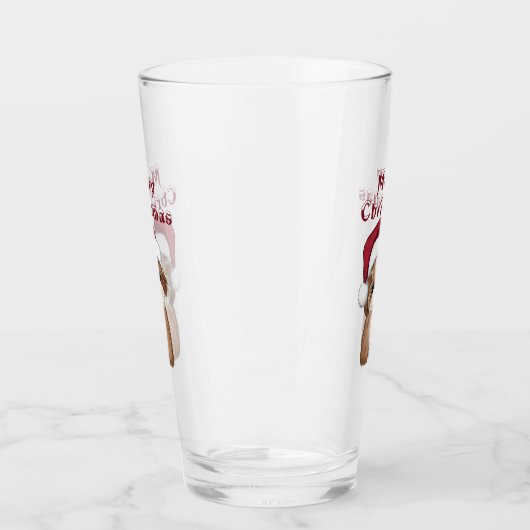 Christmas Shih Tzu Dog Glas (Links)