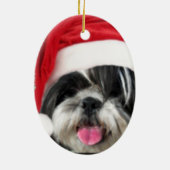Christmas Shih Tzu Dog Keramik Ornament (Hinten)