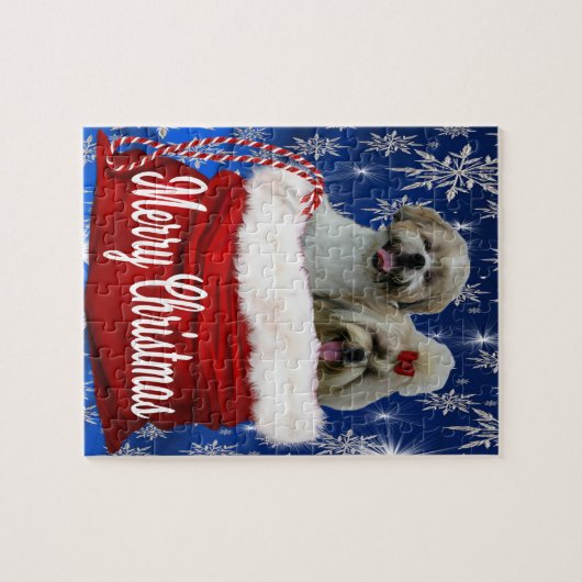 Christmas Shih tzu Dog Puzzle (Horizontal)