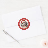 Christmas Shih Tzu Dog Round Stickers (Umschlag)