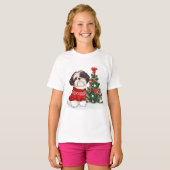 Christmas Shih Tzu Dog T-Shirt (Vorne ganz)
