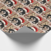 Christmas Shih Tzu Dog With Santa Hat Geschenkpapier (Ecke)
