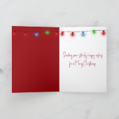 Christmas Shih Tzu Dog With Santa Hat Karte (Innenseite)