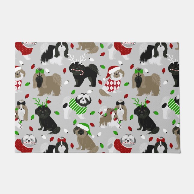 Christmas Shih Tzu Dogs Doormat Fußmatte (Vorderseite)