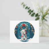Christmas Shih Tzu Dogs Feiertagspostkarte (Stehend Vorderseite)