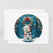 Christmas Shih Tzu Dogs Feiertagspostkarte (Vorne/Hinten)